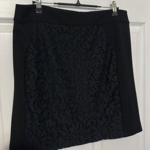 Loft black lace skirt